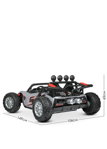 Дитячий електромобіль Баггі Racer JS3168EBLR-11 (24V), двомісний. Сірий Bambi (285715069)
