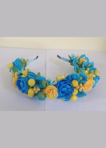 Синьо-жовта костюм вишиванка для дівчинки пишний синій 116 (359472899)