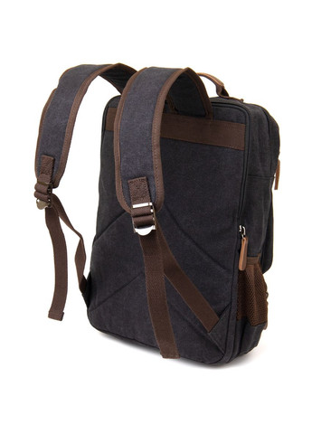 Рюкзак текстильный дорожный унисекс на два отделения 20611 Черный Vintage (331910879)