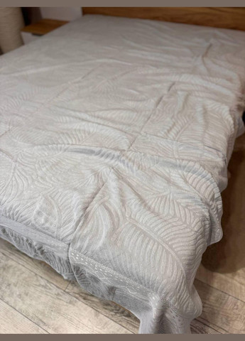 Евро простыня махровая 200х230 Серый (П4К-al-mah-ev-2025-001-05) No Brand (323161088)