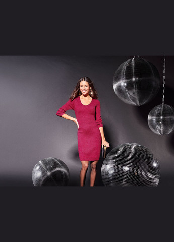 Рожева повсякденний сукня з люрексовою ниткою для жінки lenzing ecovero 425366 рожевий Esmara