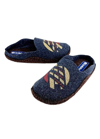 Тапочки кімнатні чоловічі коричнево-сині CN-2F Inblu (338863541)