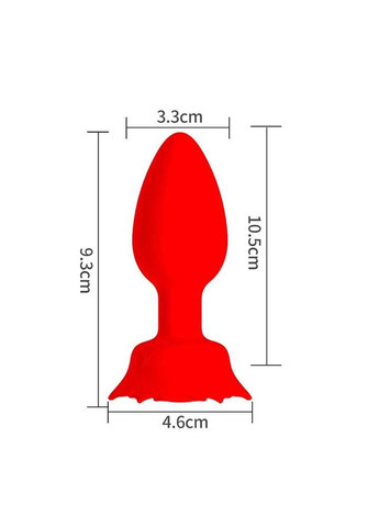 Червона силіконова смарт анальна пробка Smart Rose - 3.3x10.5 см — Анальні іграшки No Brand (288538209)
