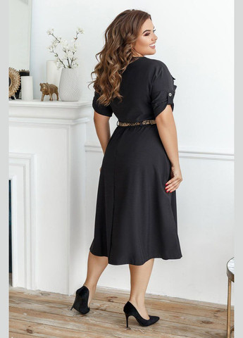 Черное деловое платье летнее классическое LeVi
