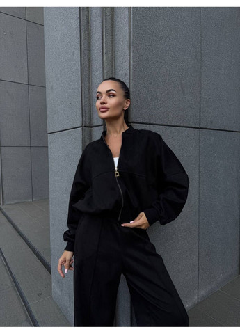 Жіночий костюм двійка: кофта-бомбер та штани з високою талією MonCher (352167840)