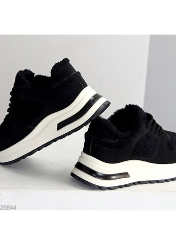 Утепленные кроссовки No Brand чёрные зима (367617924)