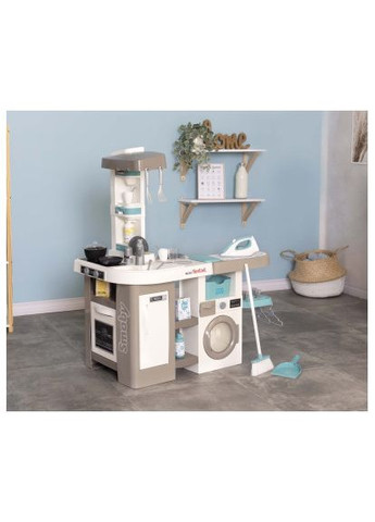 Игровой набор Интерактивный набор 2 в 1 Тефаль Кухня + Прачечная (311050) Smoby Інтерактивний набір 2 в 1 Тефаль Кухня + Пральня (366155117)