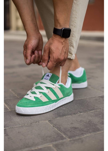 КРОСІВКИ ЖІНОЧІ ADIDAS ADIMATIC GREEN WHITE V2 АДІДАС АДІМАТІК No Brand сірі демісезони (368857683)