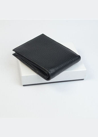 Міні гаманець чоловічий шкіряний горизонтальний маленький чорний портмоне затискач для купюр на магн No Brand (316715418)