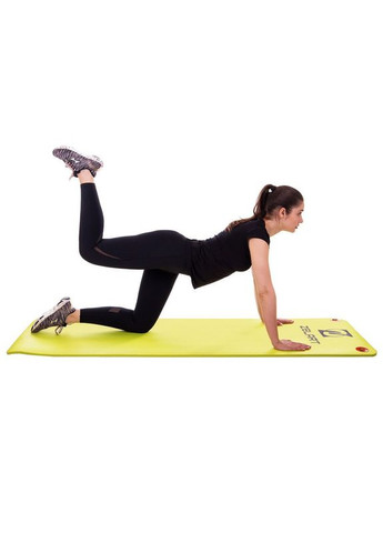 Килимок для фітнесу та йоги професійний NBR 12,5мм Pro (MD9004-12.5) (180x61x1,2см, салатовий) (FI-2578) Zelart (361439189)