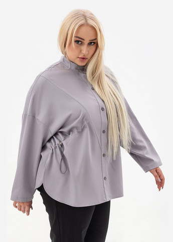 Серая рубашка однотонная Garne