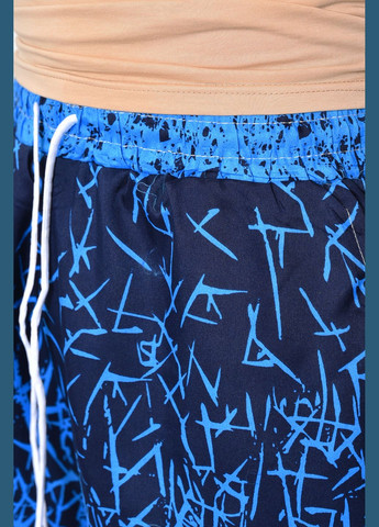 Шорти чоловічі напівбатальні з принтом синьо-блакитного кольору Let's Shop (278761293)