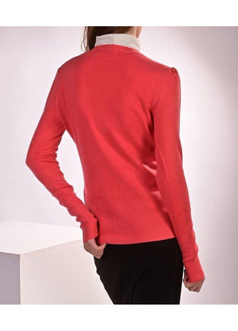 Кораловий демісезонний джемпер жіночий на ґудзиках кораловий LFHS