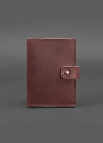 Кожаная обложка для паспорта 5.0 (с окошком) бордовая Crazy Horse (A-026731) BlankNote (329742960)