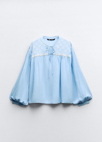 Светло-голубая блуза Zara