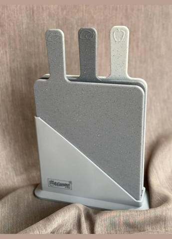 Набор из четырех разделочных досок MR-1787G доски разделочные пластиковые на подставке Кухонная утварь Maestro (306447654)