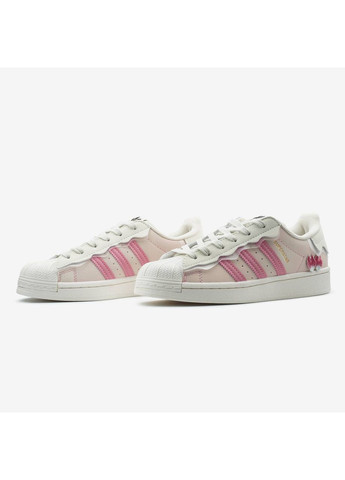 Рожеві Осінні кросівки чоловічі adidas superstar cappucino pink адідас суперстар No Brand