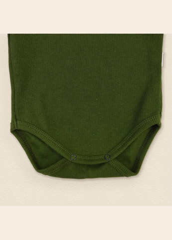 Боді з довгим рукавом з тканини рубчик Хакі Хакі dexter's (301842056)