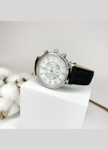 Часы наручные SHAARMS Мужские арабские цифры с метками календарь механизм кварцевый Белый 433216 Geneva (316251765)