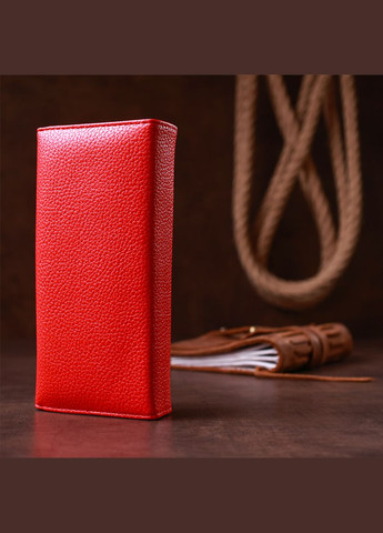 Женский кошелек из экокожи флотар с монетницей 19063 Ярко-красный KIVI (306882098)