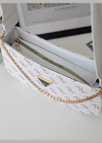 Сумка жіноча багет білий з ланцюгом No Brand (322464274)