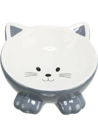 Миска Котик для кошек, эргономичная, керамическая, 14 см, 150 мл Trixie (349823016)