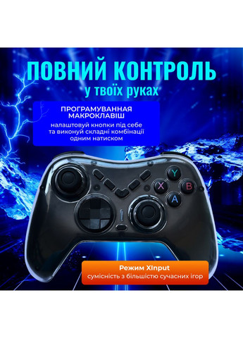 Джойстик бездротовий геймпад для ПК Sony PlayStation Nintendo Switch смартфона iPhone Android Smart TV Чорний No Brand (363970299)