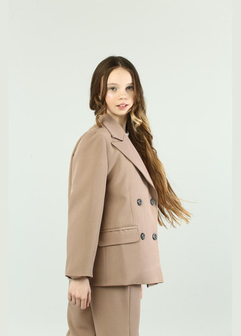 Коричневий демісезонний костюм класичний мокко брючний IRmAS оверсайз