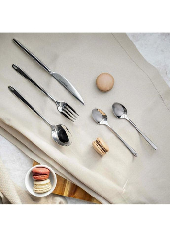 Набір столових приладів Malachite 714900024 24 предмета сріблястий Barazzoni (324031686)