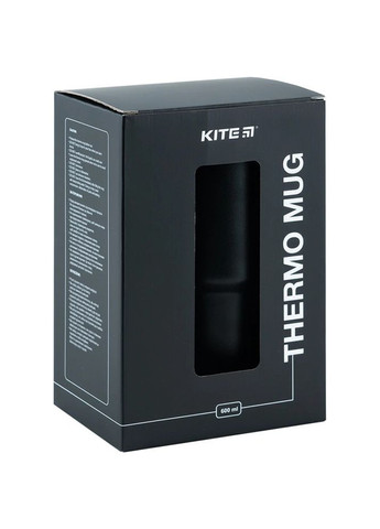 Термокухоль 600 мл чорний K24-1207-1 Kite (316467797)