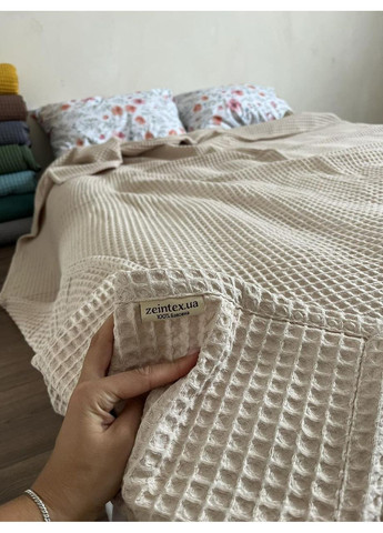 Покривало Greece вафельне бавовняне колір беж ZEINTEX (315347213)