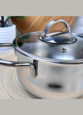 Кастрюля из нержавеющей стали 3л для индукционной плиты Black Mars Ardesto (304546567)