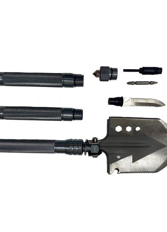 Лопата саперна туристична багатофункціональна (автомобільна) розбірна 11 в 1 в чохлі Workpro (349442575)