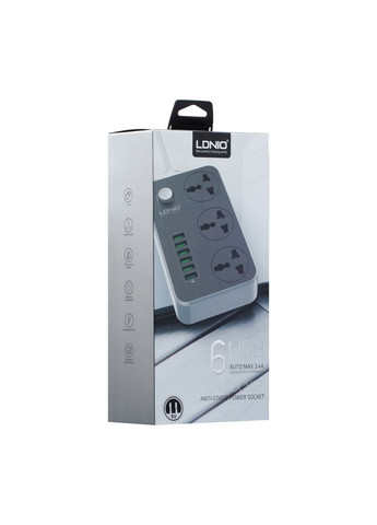 Сетевой Удлинитель SC3604 6USB 3.4A Ldnio (337994250)