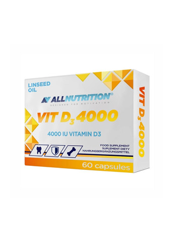 Вітамін D3 Vitamin D3 4000 - 60caps Allnutrition (280917032)