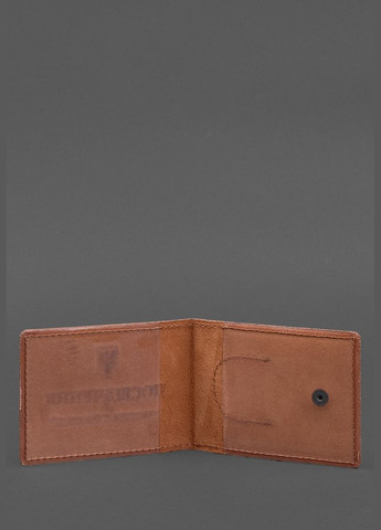 Кожаная обложка для удостоверения участника боевых действий (УБД) с карманом для жетона светло-коричневая Crazy Horse (A-028696) BlankNote (328961661)