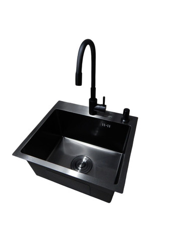 Комплект кухонної мийки Handmade PVD чорна HS45*40 (3.0/1.0 мм) Kraft (362209912)