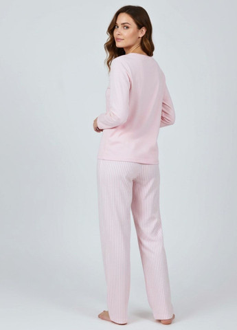 Пудрова всесезон м'яка плюшева піжама plush pyjama set домашній комплект (8373) світшот + брюки Primark