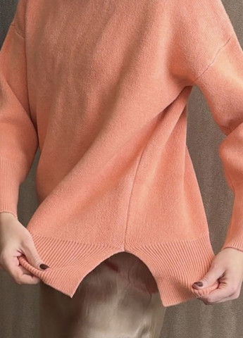 Персиковий зимовий светр жіночий s-m ласка jinjiaxian персиковий джемпер No Brand