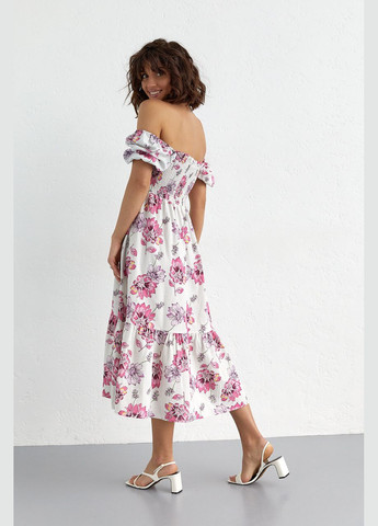 Комбінована сукня з квітковим принтом No Brand