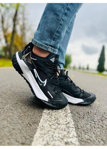 Черные демисезонные кроссовки мужские nike acg mounth fly 2 low black white найк асж маунс флай No Brand