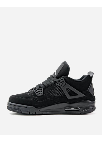 Чорні Осінні кросівки чоловічі nike air jordan retro 4 black найк аір джордан No Brand