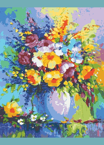 Картина за номерами Феєричний букет 40x50 см (RB-0483) Riviera Blanca (303136179)