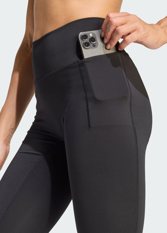 Черные демисезонные леггинсы optime workout full length adidas