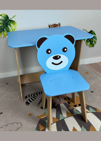 Детский стол! Супер подарок! Столик парта, рисунок оленя и стульчик детский. Для рисования, обучения, игры No Brand (323223385)