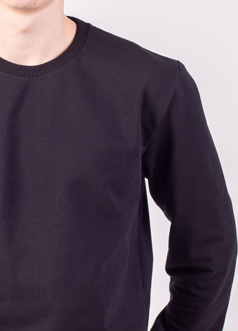 Чорний світшот теплий чоловічий TvoePolo однотонний (314838758)