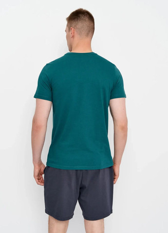 Зеленая футболка мужская с коротким рукавом Роза