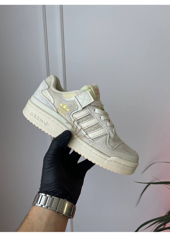 Серые демисезонные кроссовки мужские и женские adidas forum 84 low premium grey beige | адидас форум 84 низкие премиум серые No Brand