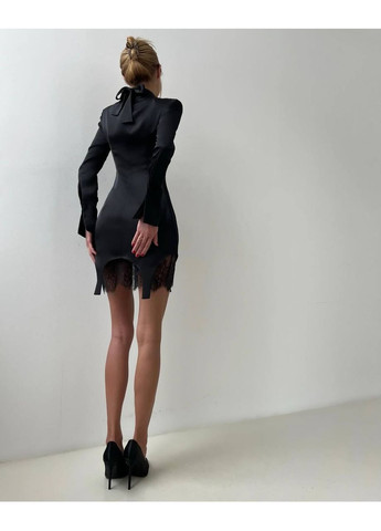 Черное праздничный, вечернее платье No Brand однотонное