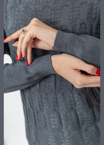 Темно-серый зимний свитер женский, цвет светло-пудровый, Ager